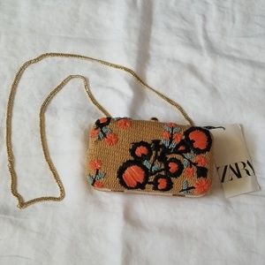 Zara raffia straw bag